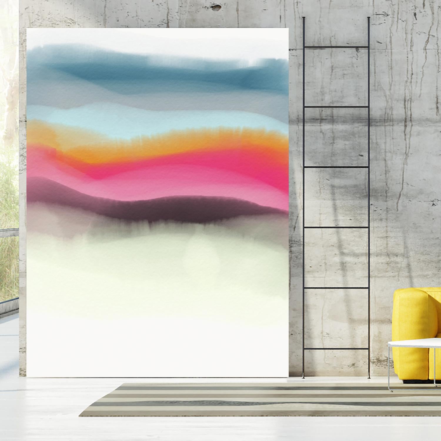 Descending by Christina Essue on GIANT ART - blue abstract