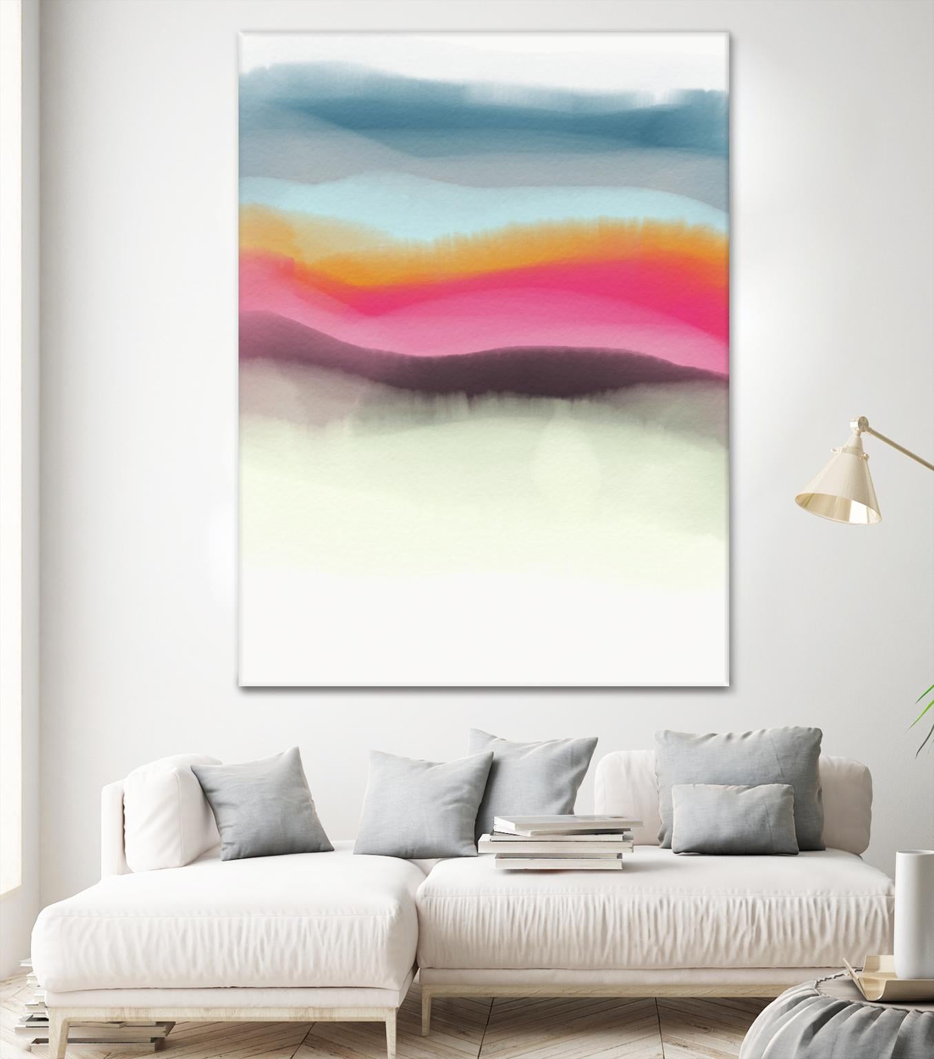 Descending by Christina Essue on GIANT ART - blue abstract