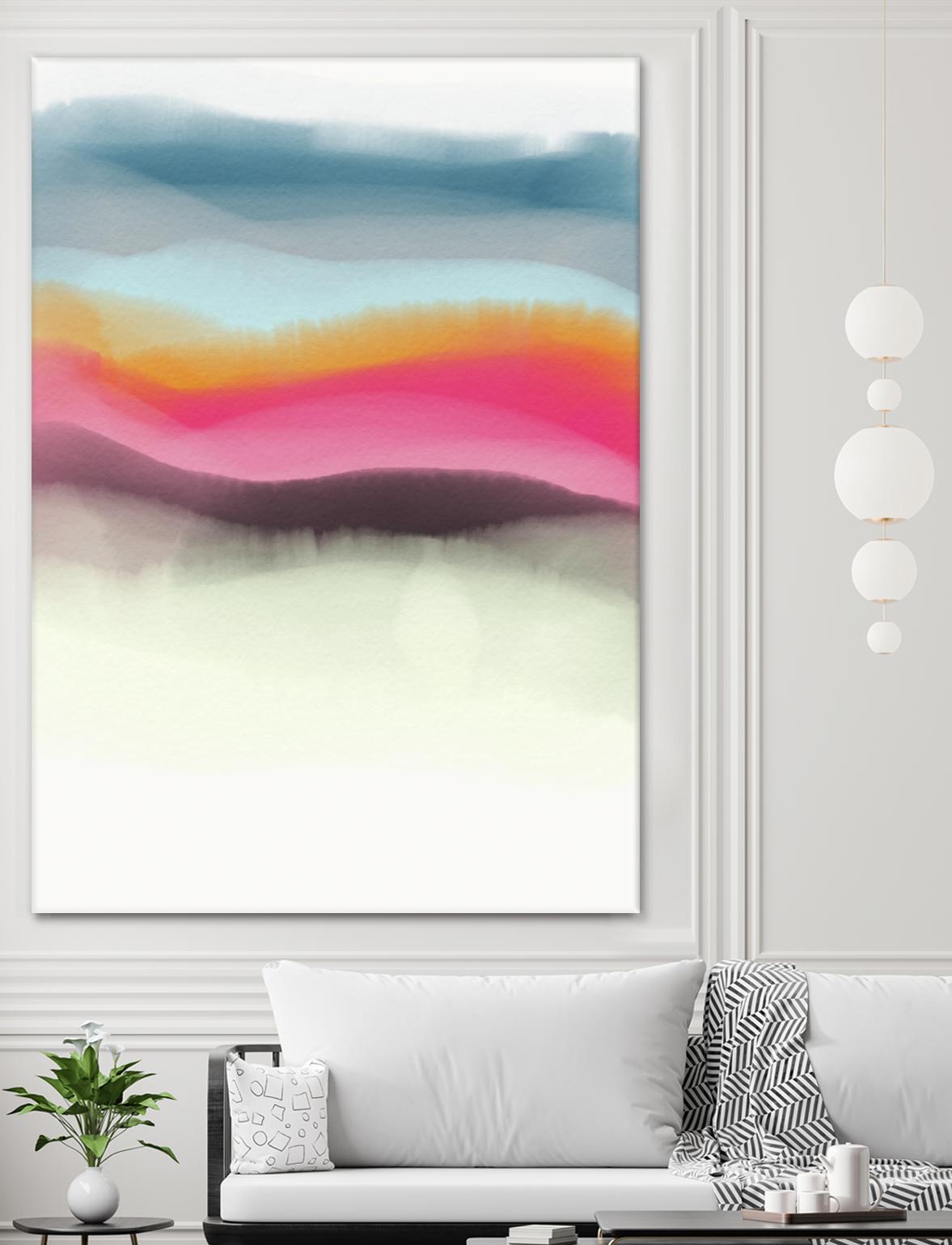 Descending by Christina Essue on GIANT ART - blue abstract