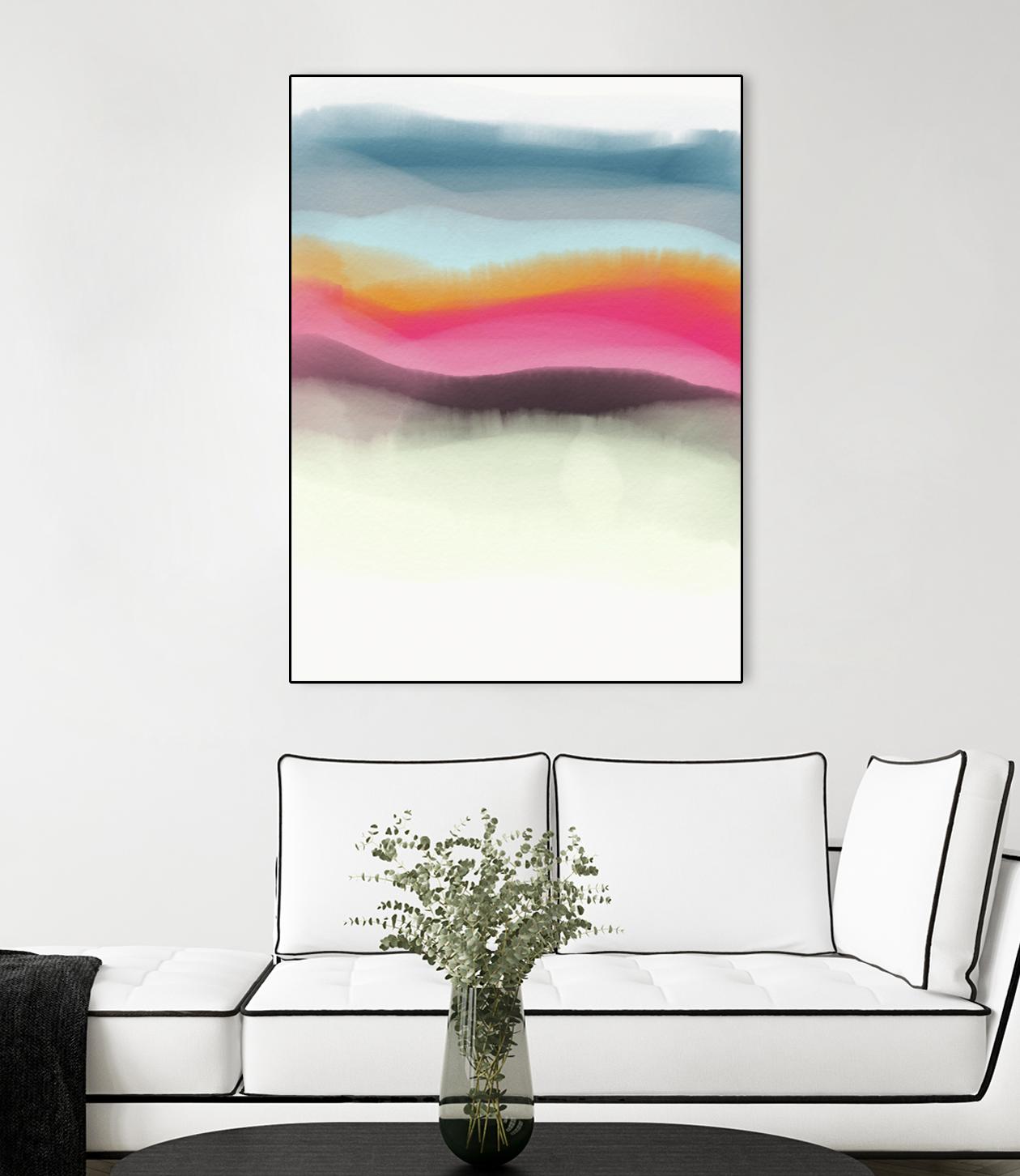 Descending by Christina Essue on GIANT ART - blue abstract