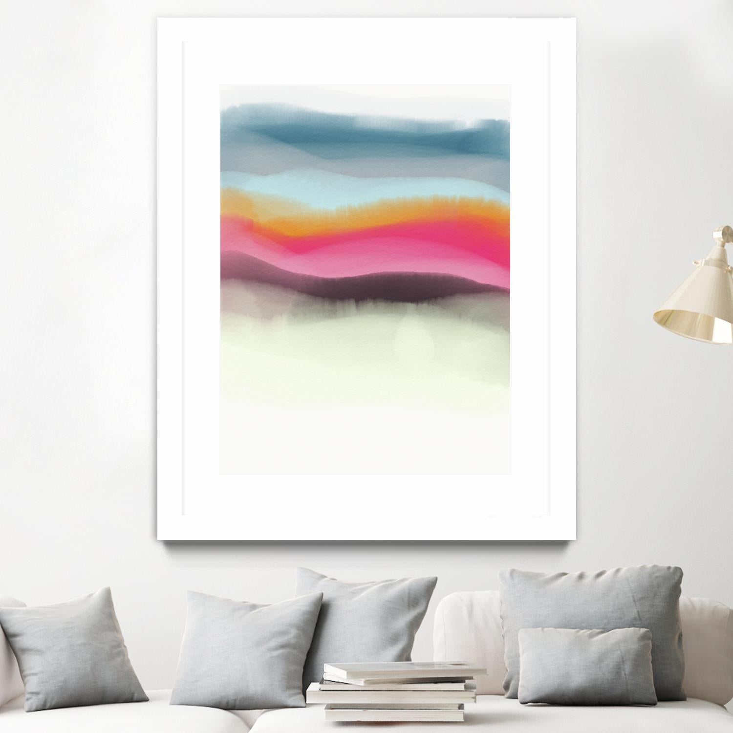 Descending by Christina Essue on GIANT ART - blue abstract