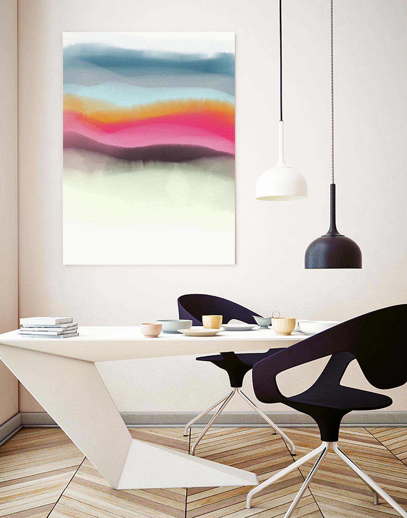 Descending by Christina Essue on GIANT ART - blue abstract