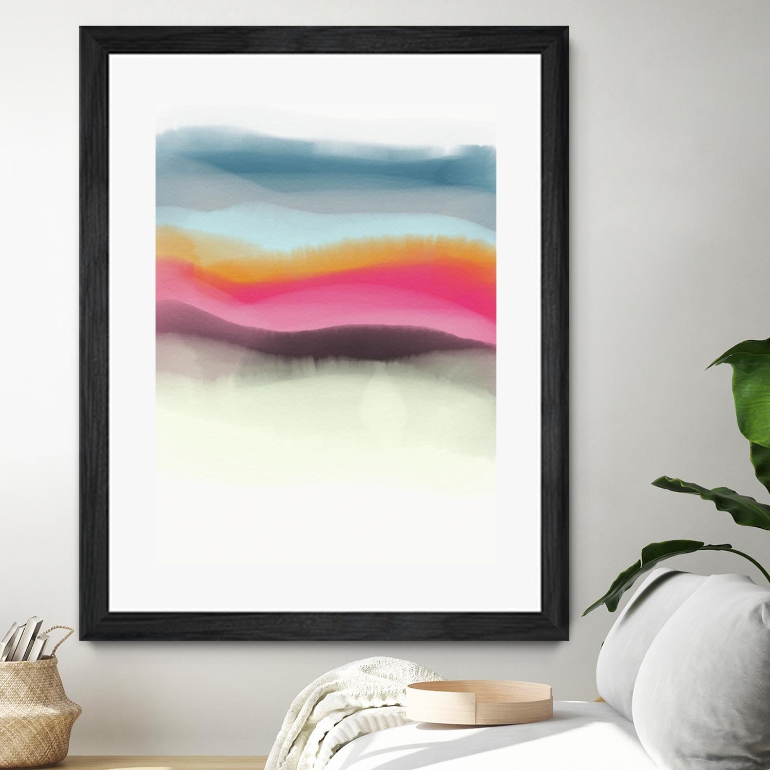 Descending by Christina Essue on GIANT ART - blue abstract