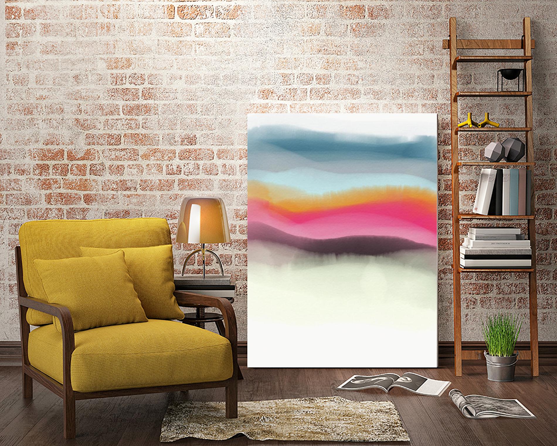 Descending by Christina Essue on GIANT ART - blue abstract