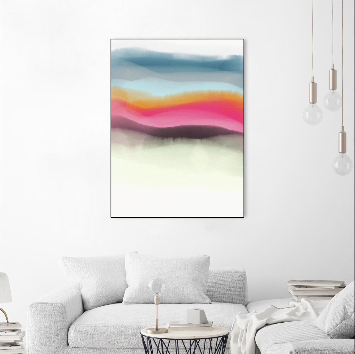 Descending by Christina Essue on GIANT ART - blue abstract