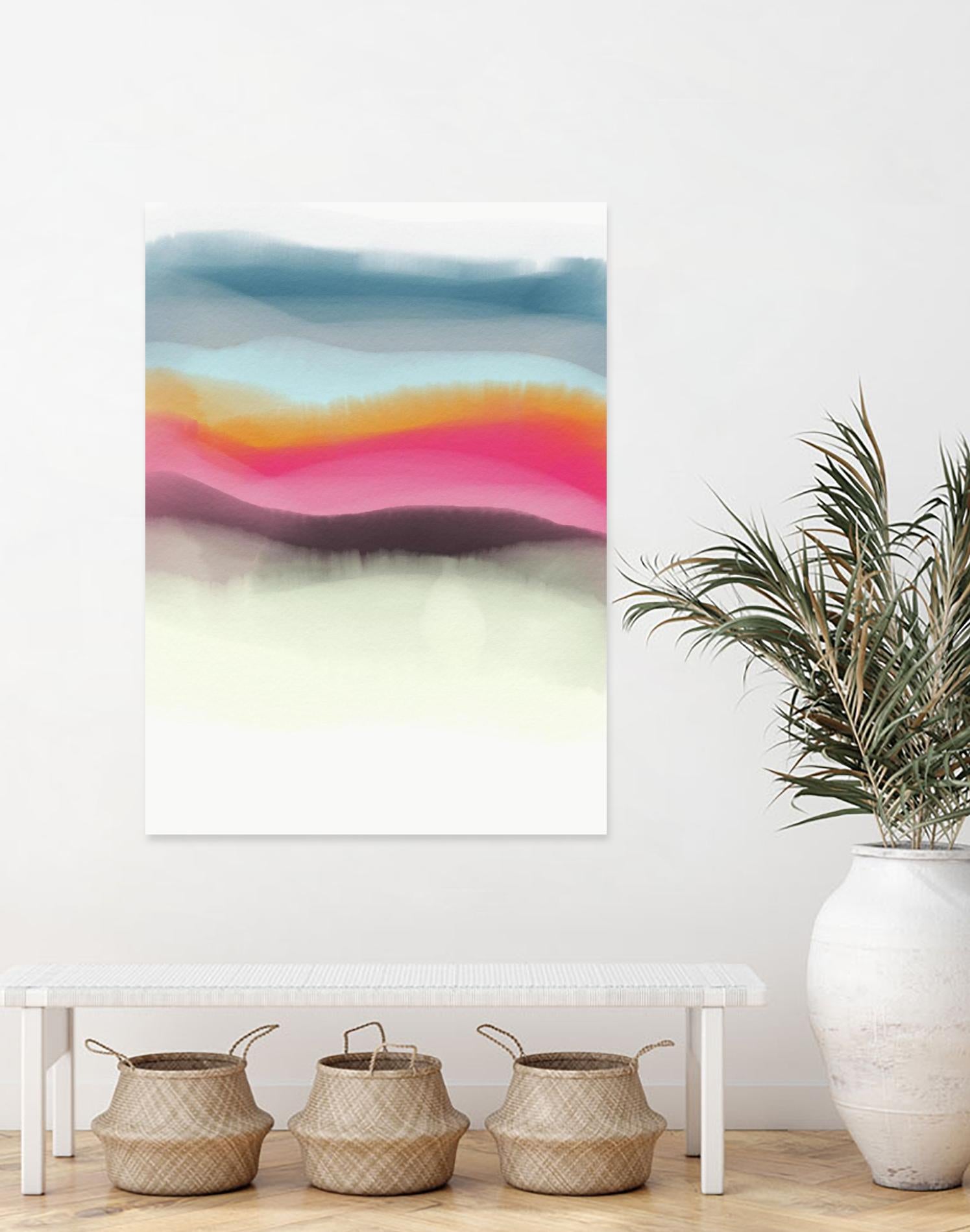 Descending by Christina Essue on GIANT ART - blue abstract