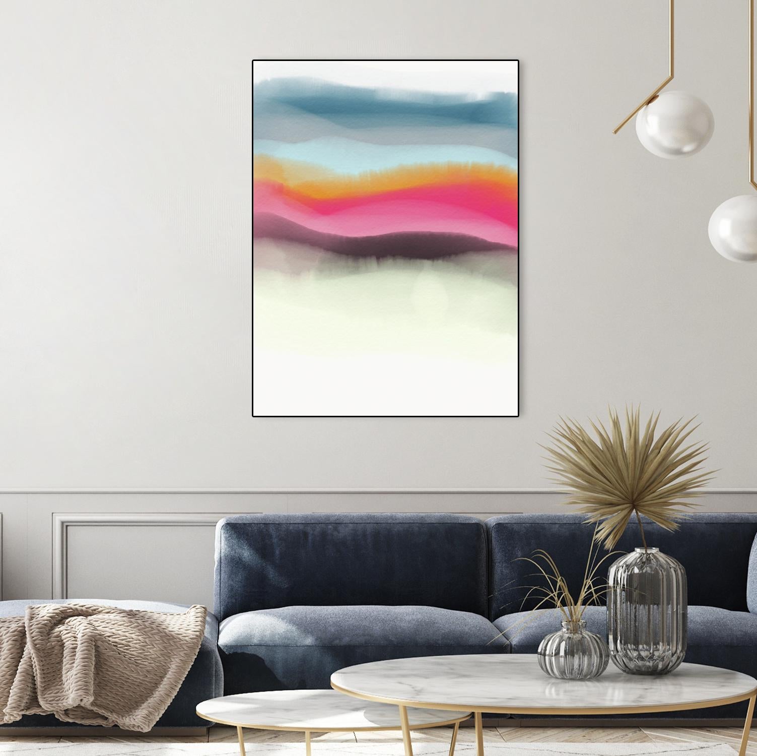 Descending by Christina Essue on GIANT ART - blue abstract