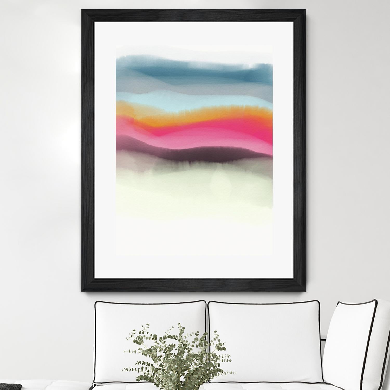 Descending by Christina Essue on GIANT ART - blue abstract