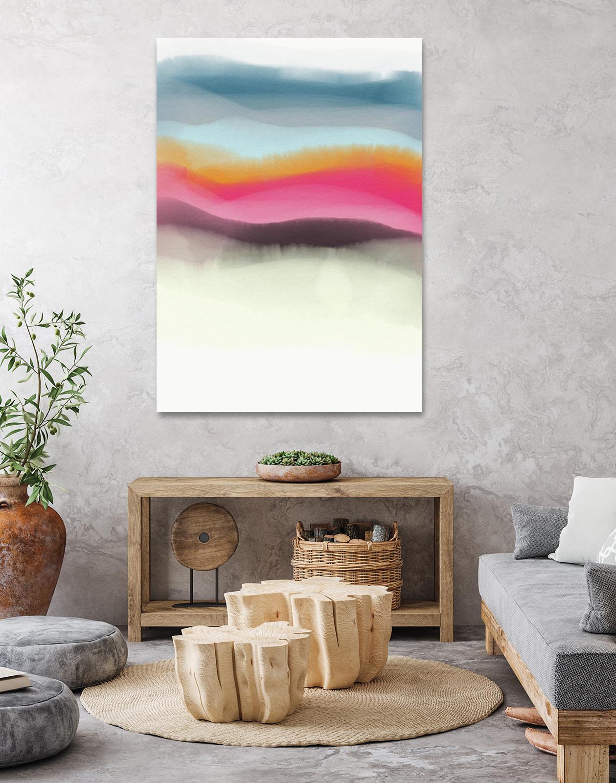 Descending by Christina Essue on GIANT ART - blue abstract