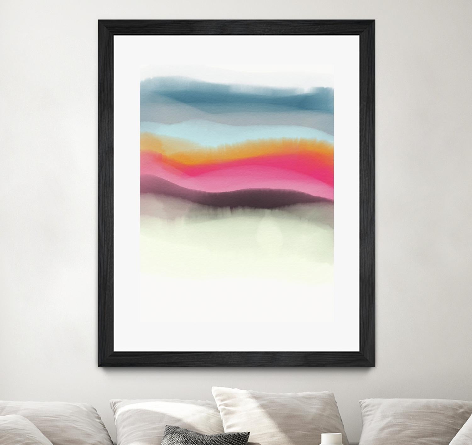 Descending by Christina Essue on GIANT ART - blue abstract