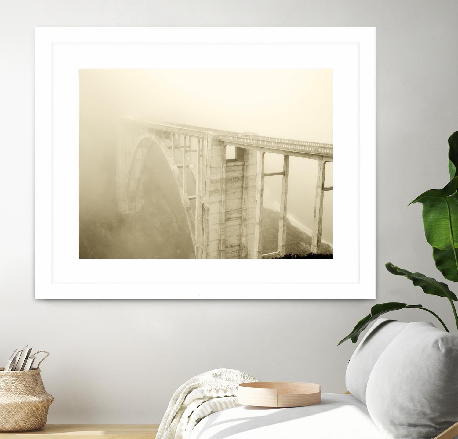 Misty Bridge by Dennis Frates on GIANT ART - grey photo art