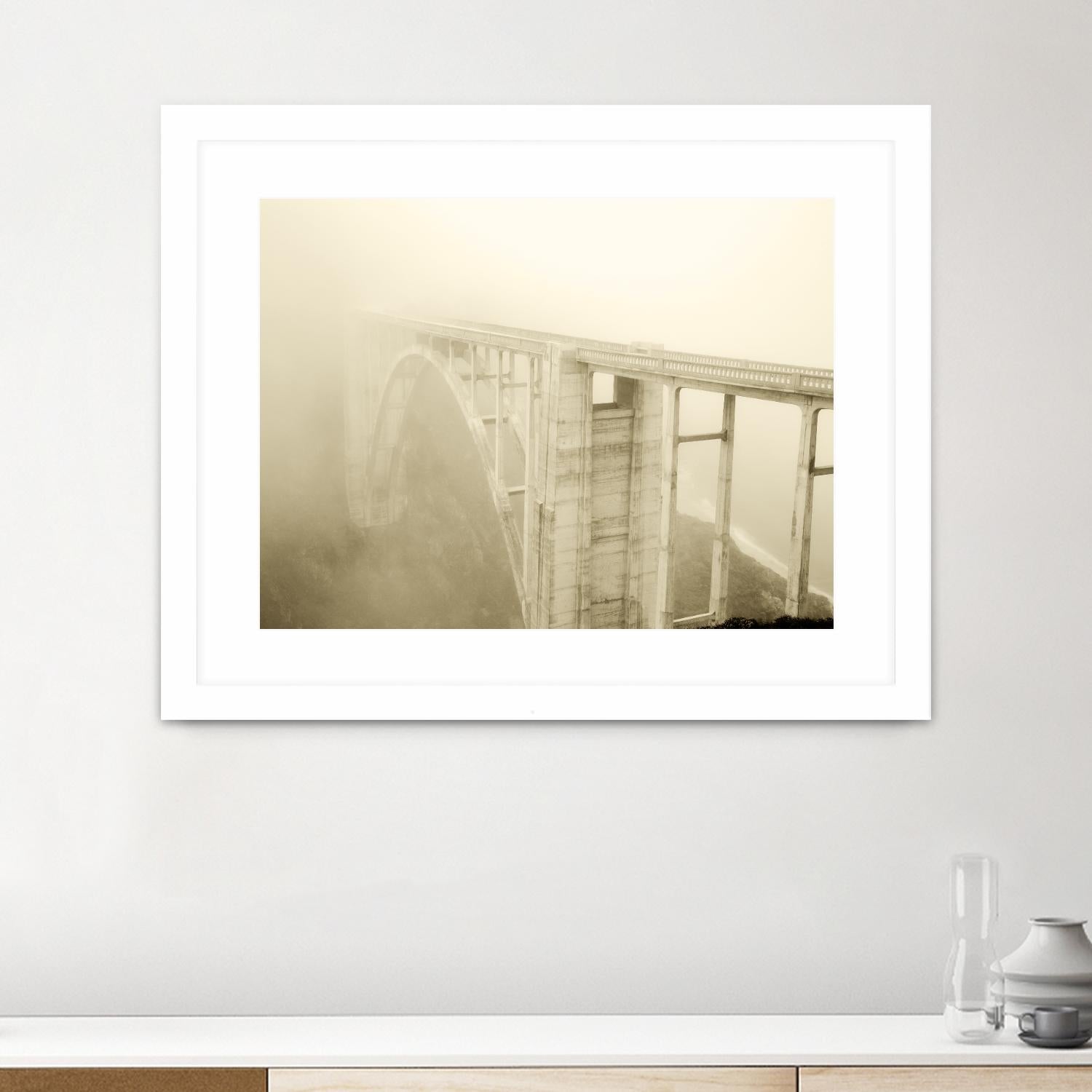 Misty Bridge by Dennis Frates on GIANT ART - grey photo art