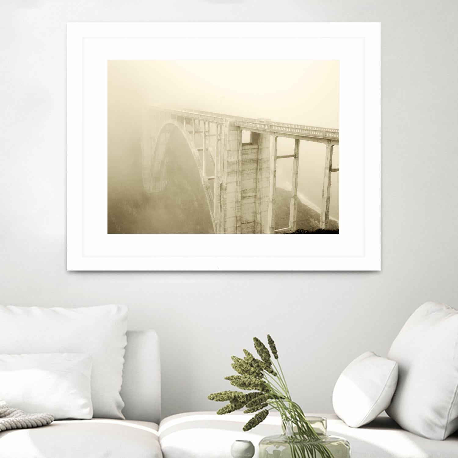 Misty Bridge by Dennis Frates on GIANT ART - grey photo art