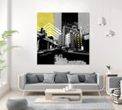 Triptych II by Elisabeth Brizzi on GIANT ART - yellow city scene