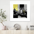 Triptych II by Elisabeth Brizzi on GIANT ART - yellow city scene