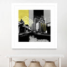 Triptych II by Elisabeth Brizzi on GIANT ART - yellow city scene