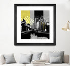 Triptych II by Elisabeth Brizzi on GIANT ART - yellow city scene