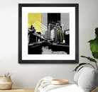 Triptych II by Elisabeth Brizzi on GIANT ART - yellow city scene