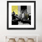 Triptych II by Elisabeth Brizzi on GIANT ART - yellow city scene