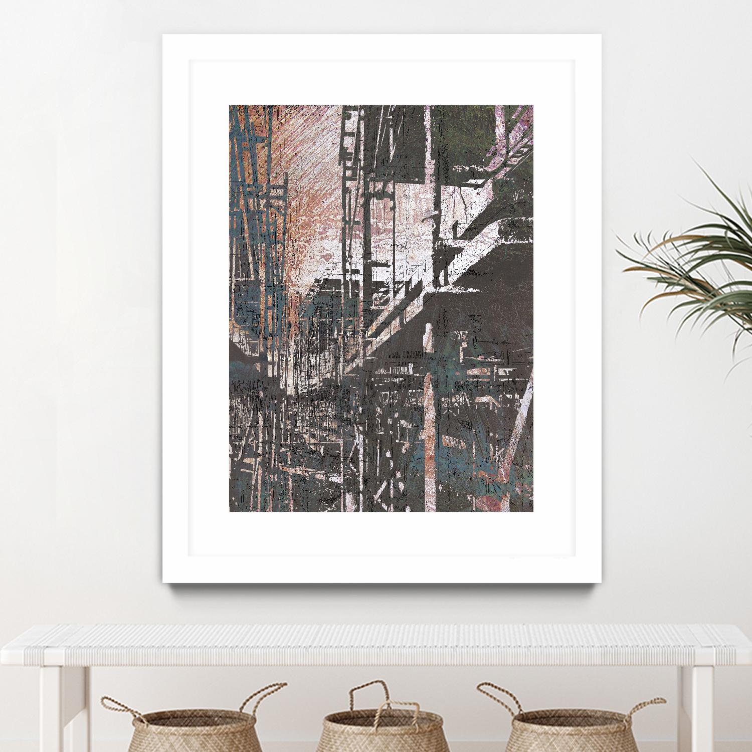 Scaffolds II by Enrico Varrasso on GIANT ART - white city scene