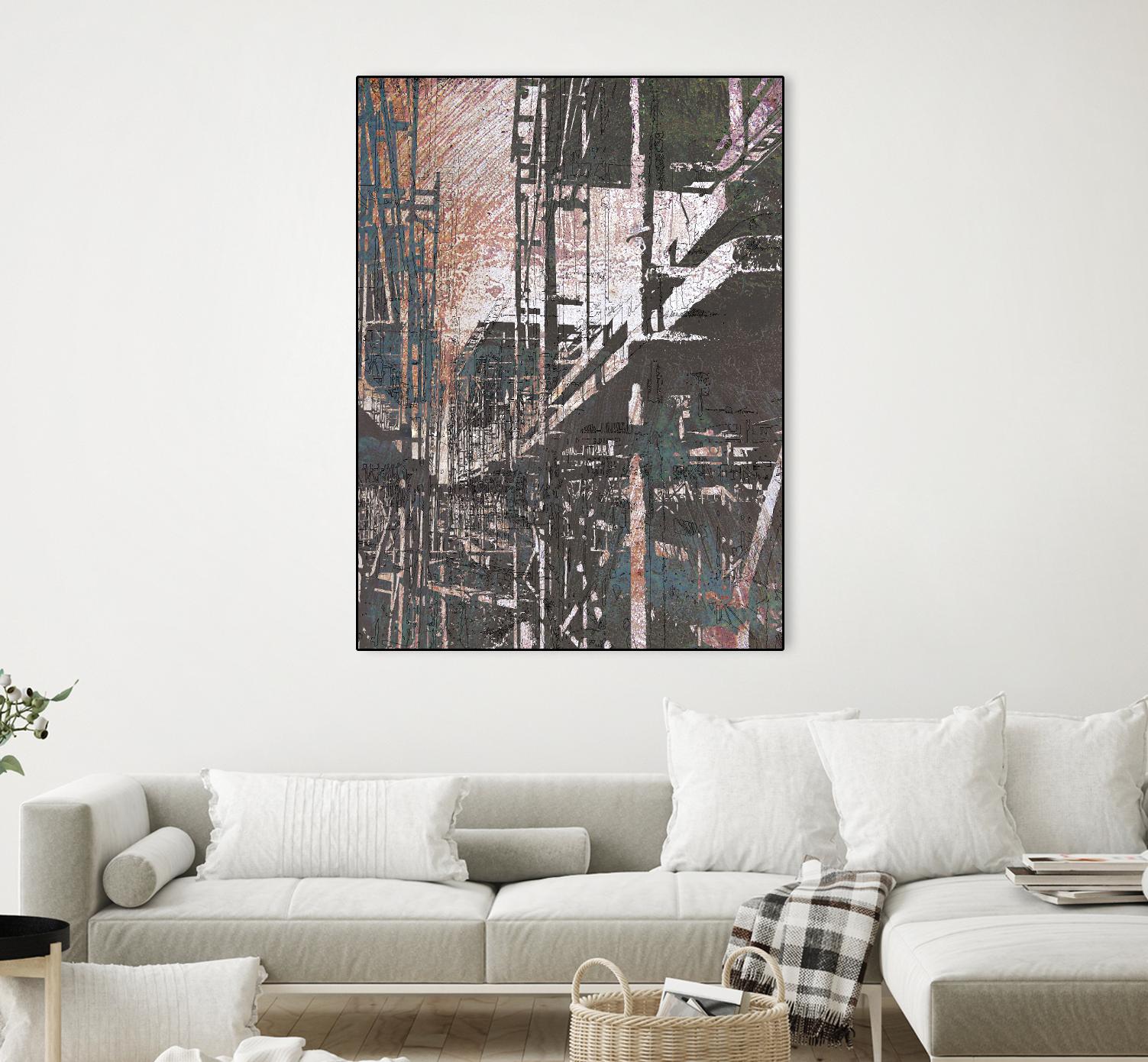 Scaffolds II by Enrico Varrasso on GIANT ART - white city scene