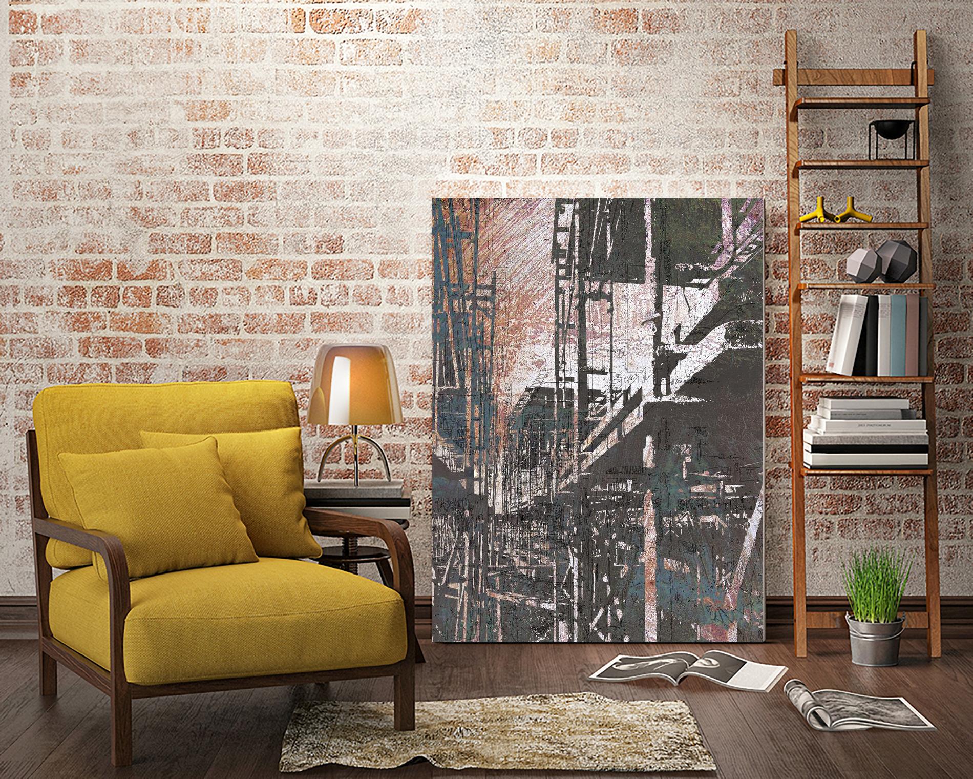 Scaffolds II by Enrico Varrasso on GIANT ART - white city scene