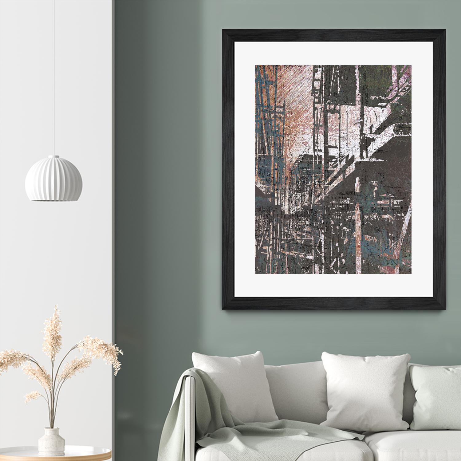 Scaffolds II by Enrico Varrasso on GIANT ART - white city scene