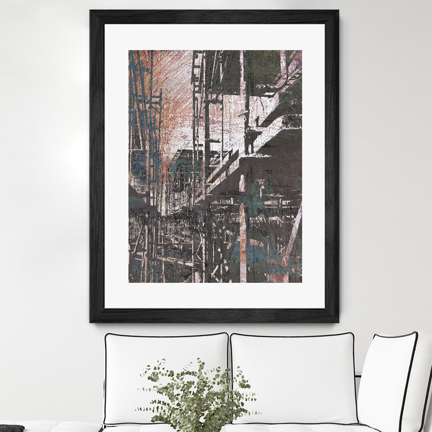 Scaffolds II by Enrico Varrasso on GIANT ART - white city scene