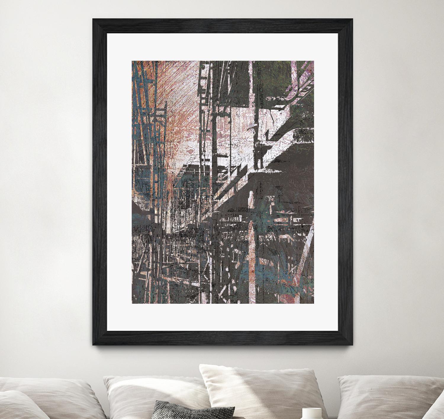 Scaffolds II by Enrico Varrasso on GIANT ART - white city scene