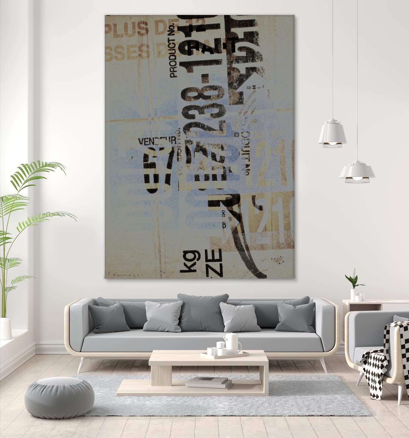 Greek to Me VIII by Enrico Varrasso on GIANT ART - black abstract