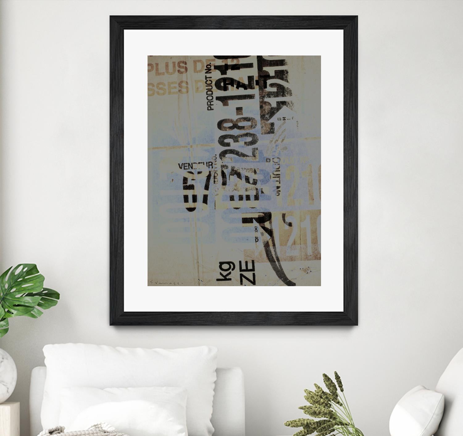 Greek to Me VIII by Enrico Varrasso on GIANT ART - black abstract