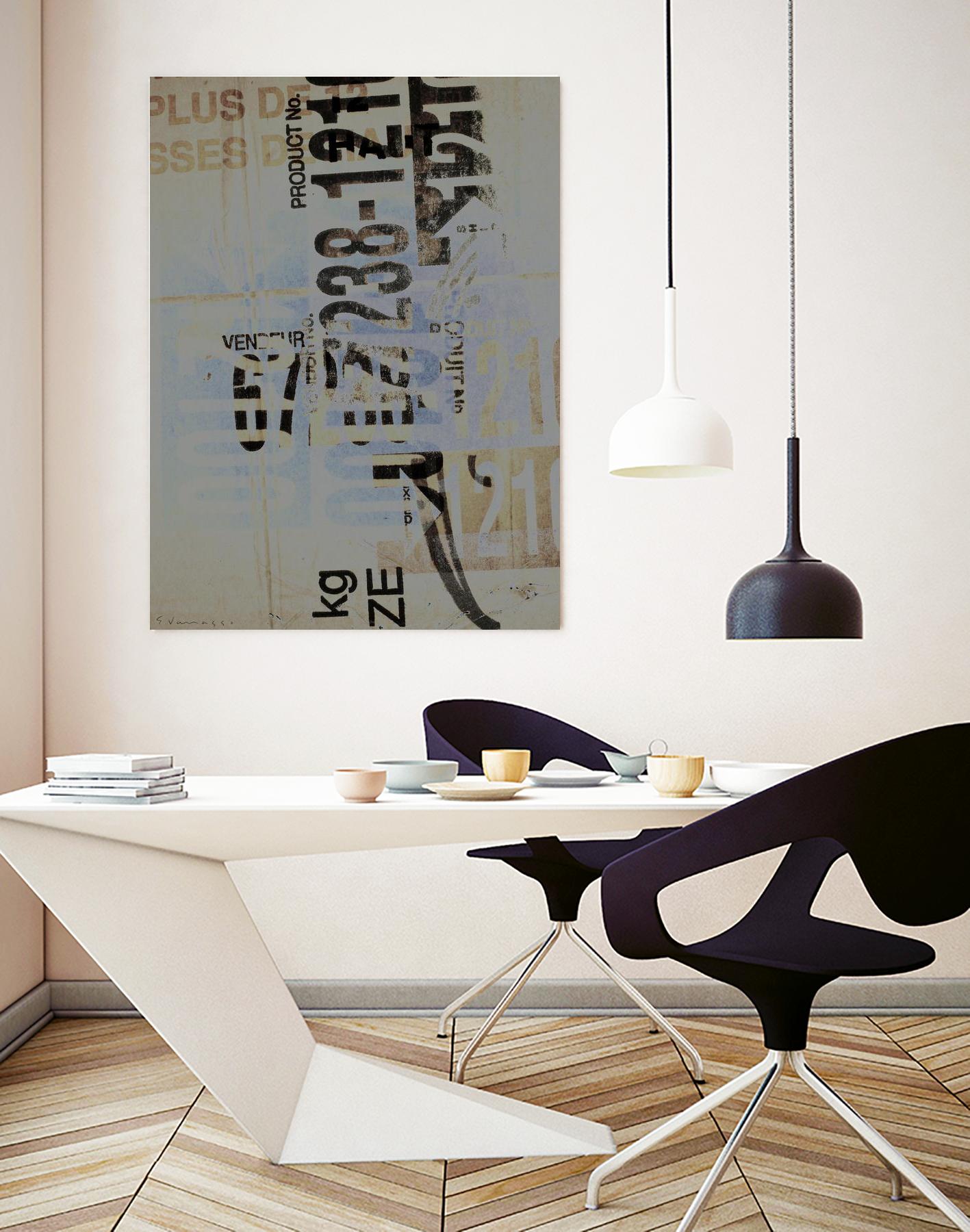 Greek to Me VIII by Enrico Varrasso on GIANT ART - black abstract