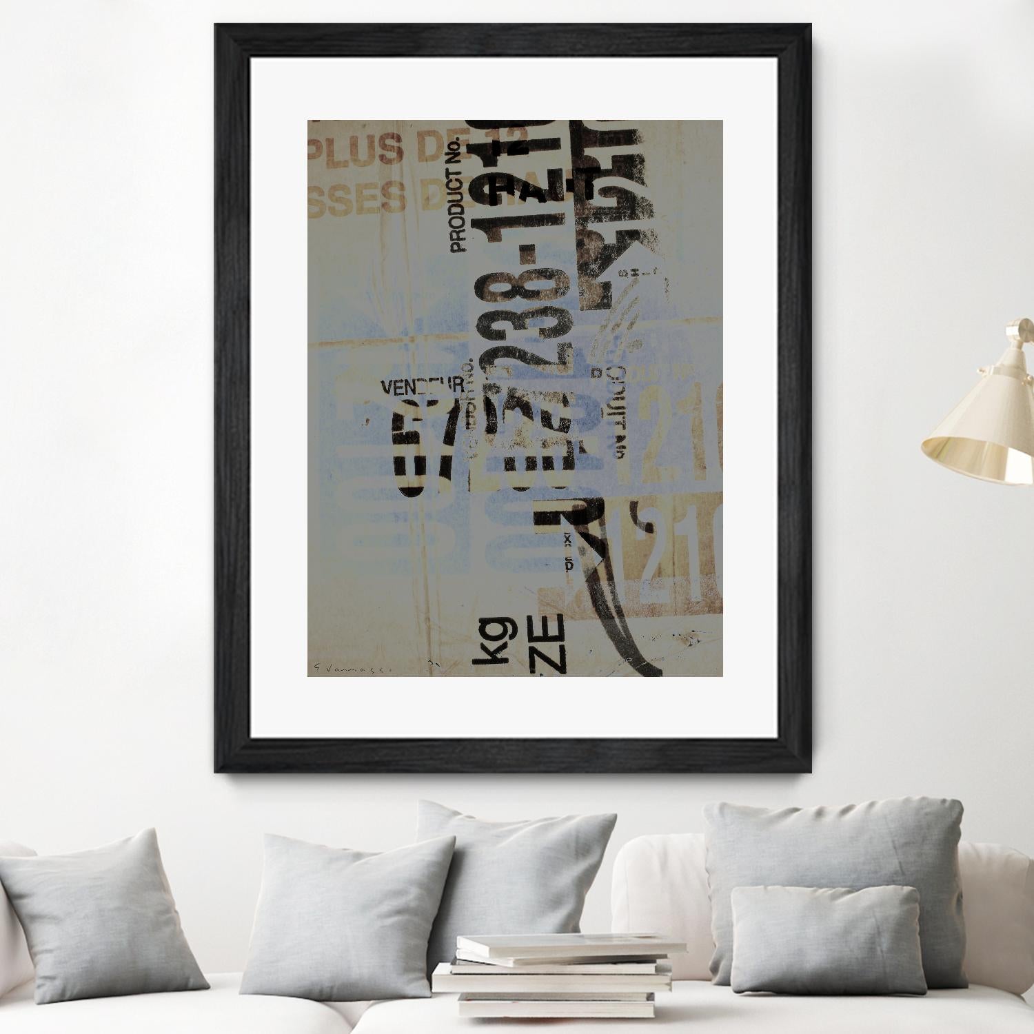 Greek to Me VIII by Enrico Varrasso on GIANT ART - black abstract