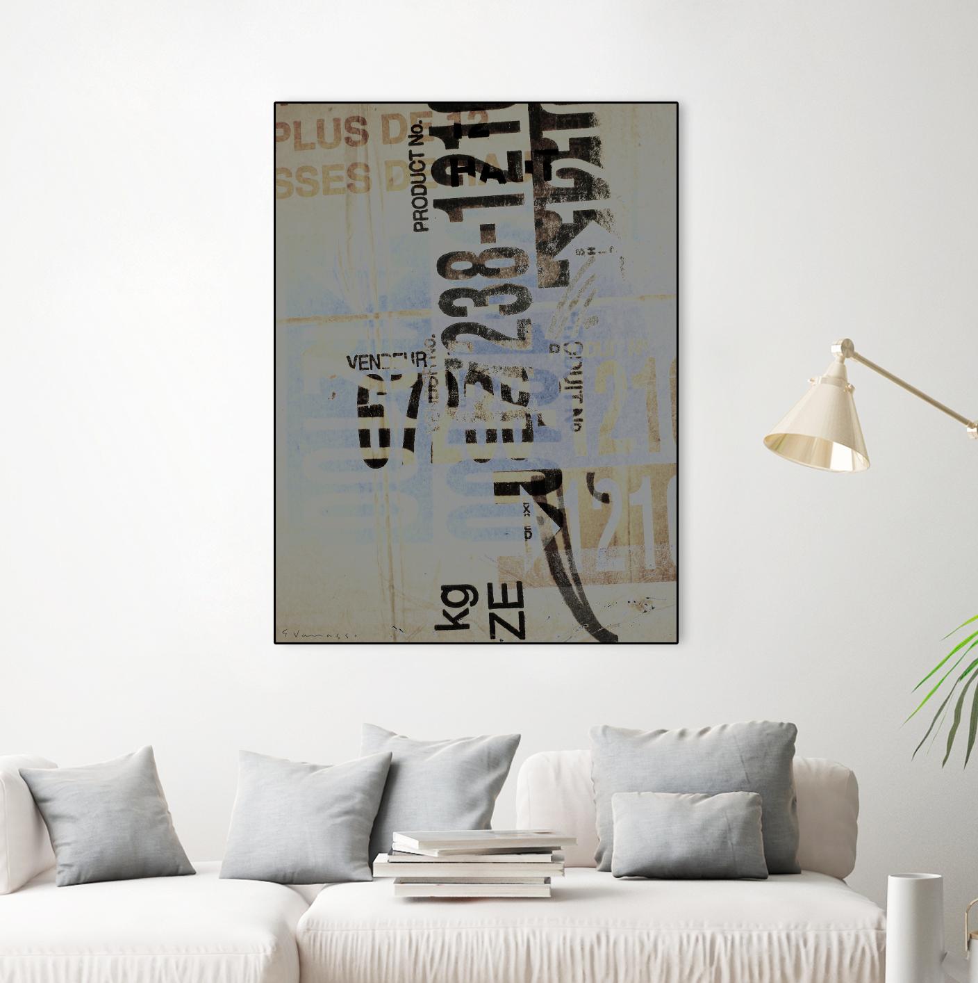 Greek to Me VIII by Enrico Varrasso on GIANT ART - black abstract