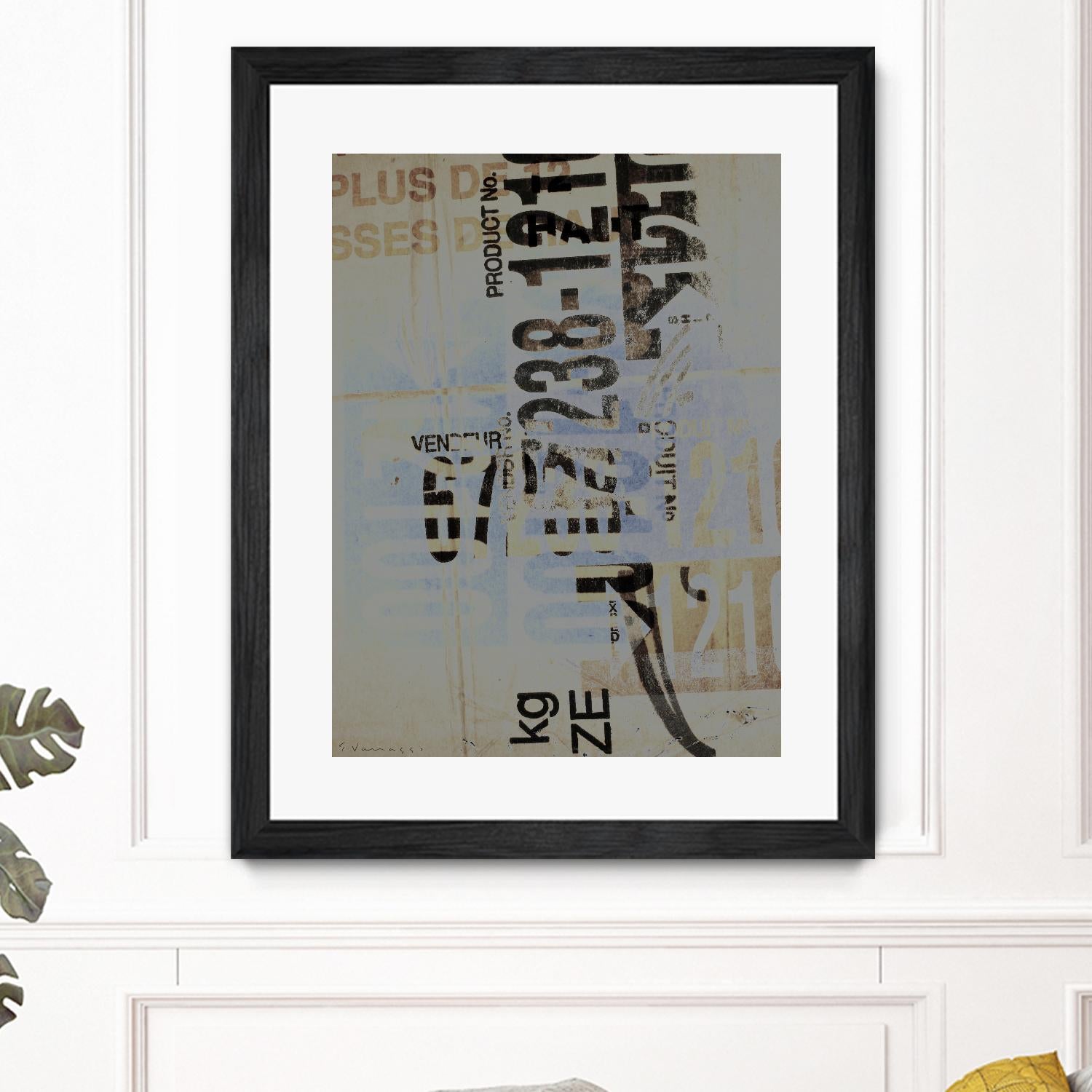 Greek to Me VIII by Enrico Varrasso on GIANT ART - black abstract