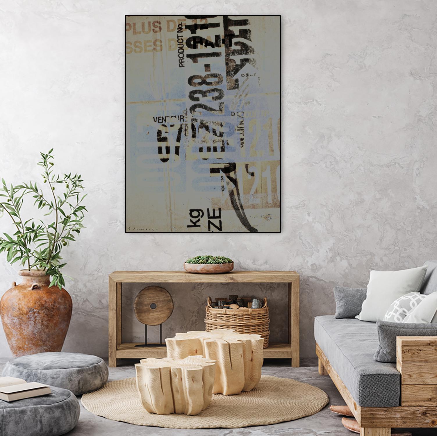 Greek to Me VIII by Enrico Varrasso on GIANT ART - black abstract