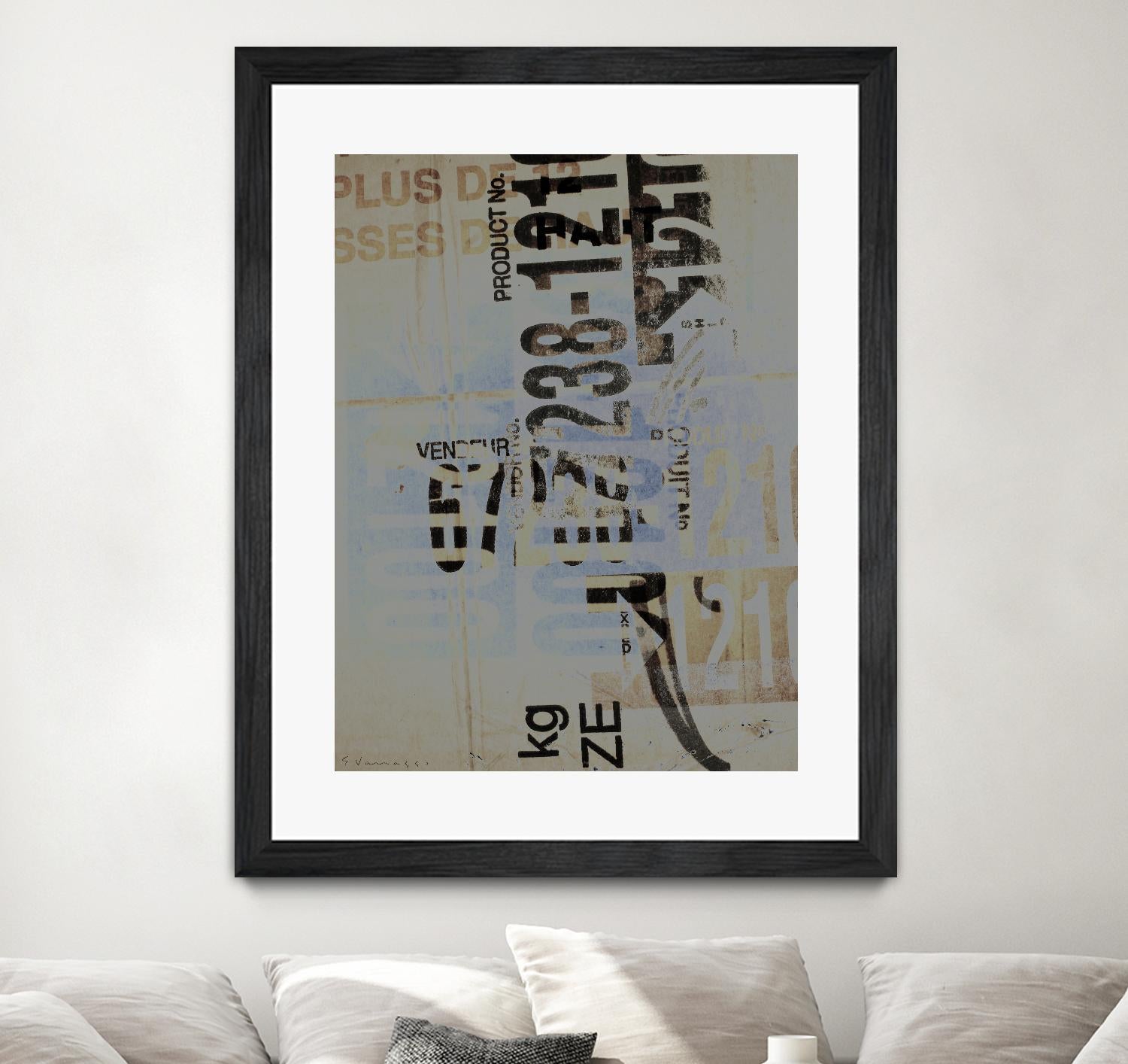 Greek to Me VIII by Enrico Varrasso on GIANT ART - black abstract