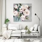 Pale Pink Bouquet I by Valeria Mravyan on GIANT ART - grey floral