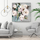Pale Pink Bouquet I by Valeria Mravyan on GIANT ART - grey floral