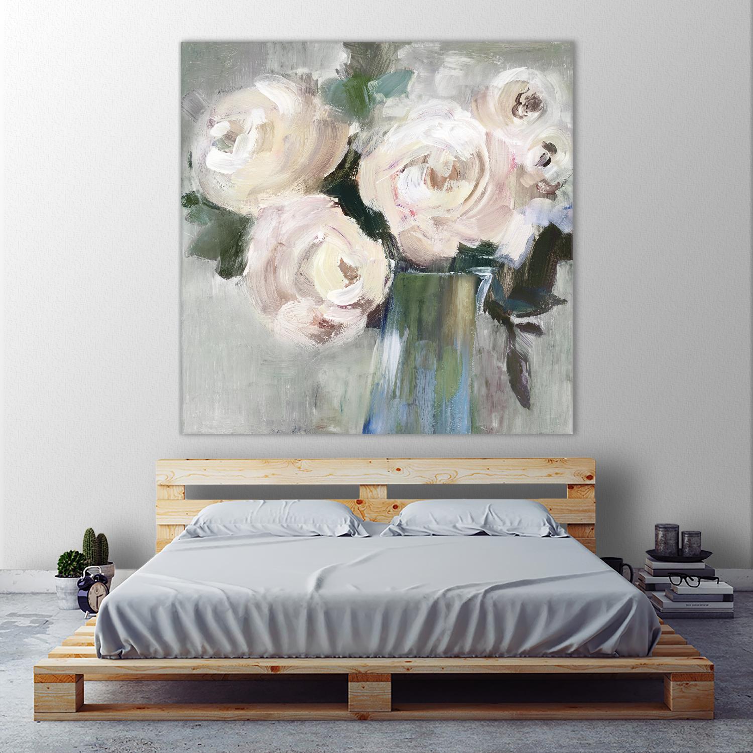 Pale Pink Bouquet II by Valeria Mravyan on GIANT ART - green floral