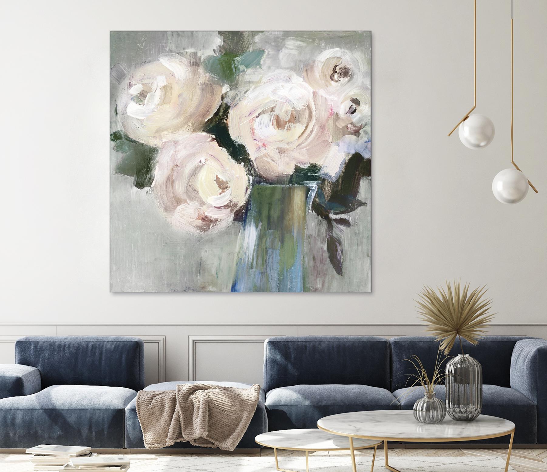 Pale Pink Bouquet II by Valeria Mravyan on GIANT ART - green floral