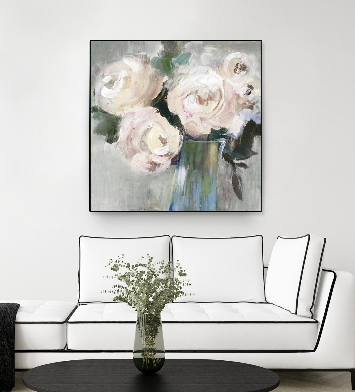 Pale Pink Bouquet II by Valeria Mravyan on GIANT ART - green floral