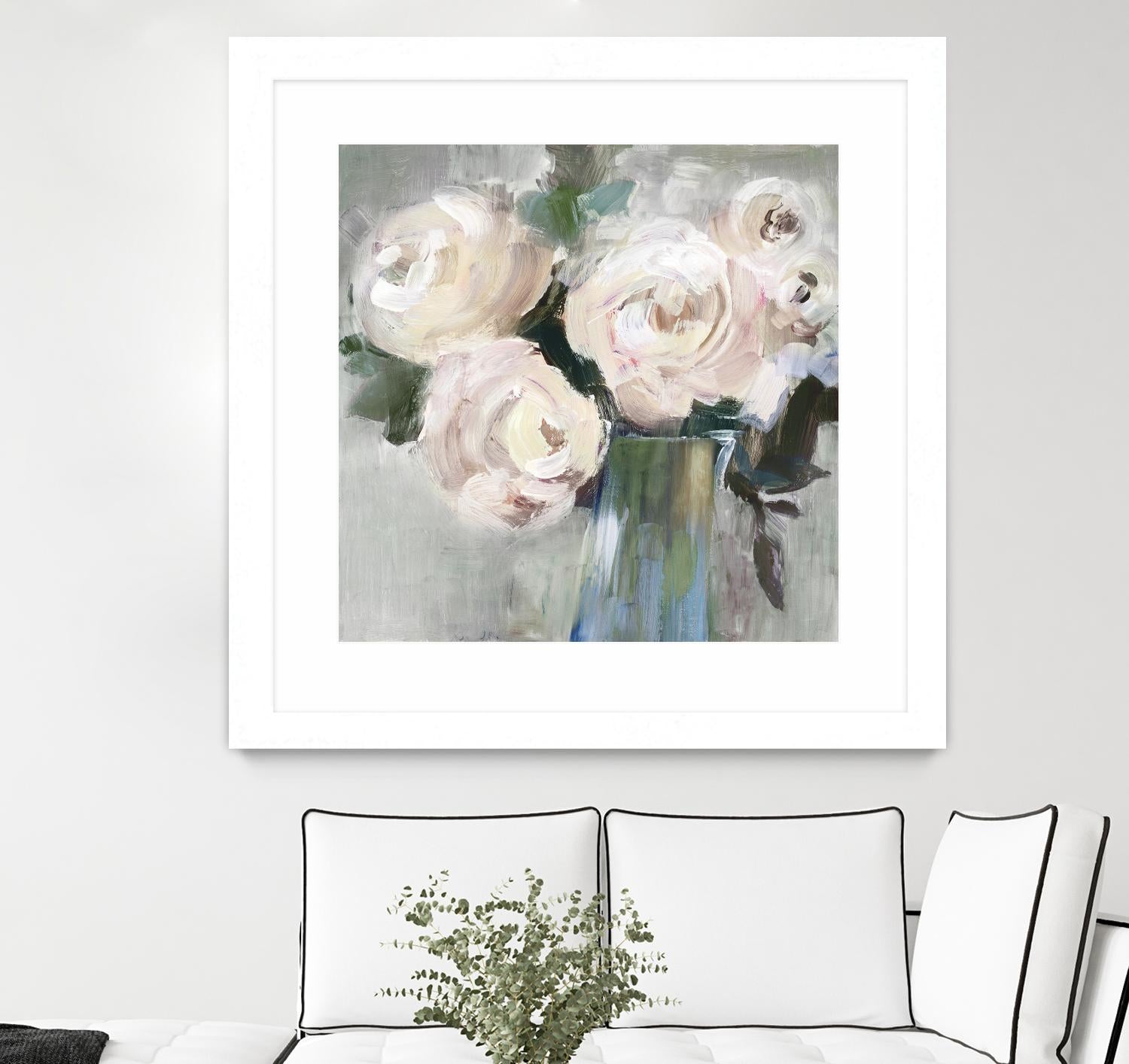Pale Pink Bouquet II by Valeria Mravyan on GIANT ART - green floral