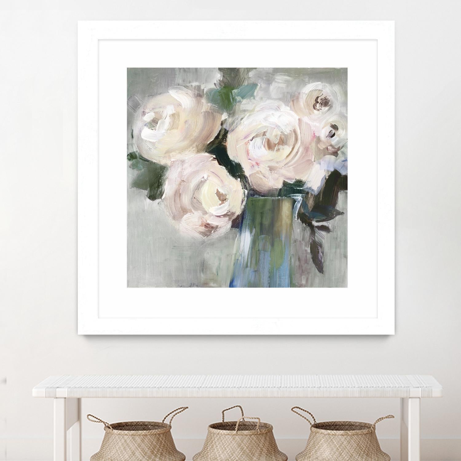 Pale Pink Bouquet II by Valeria Mravyan on GIANT ART - green floral