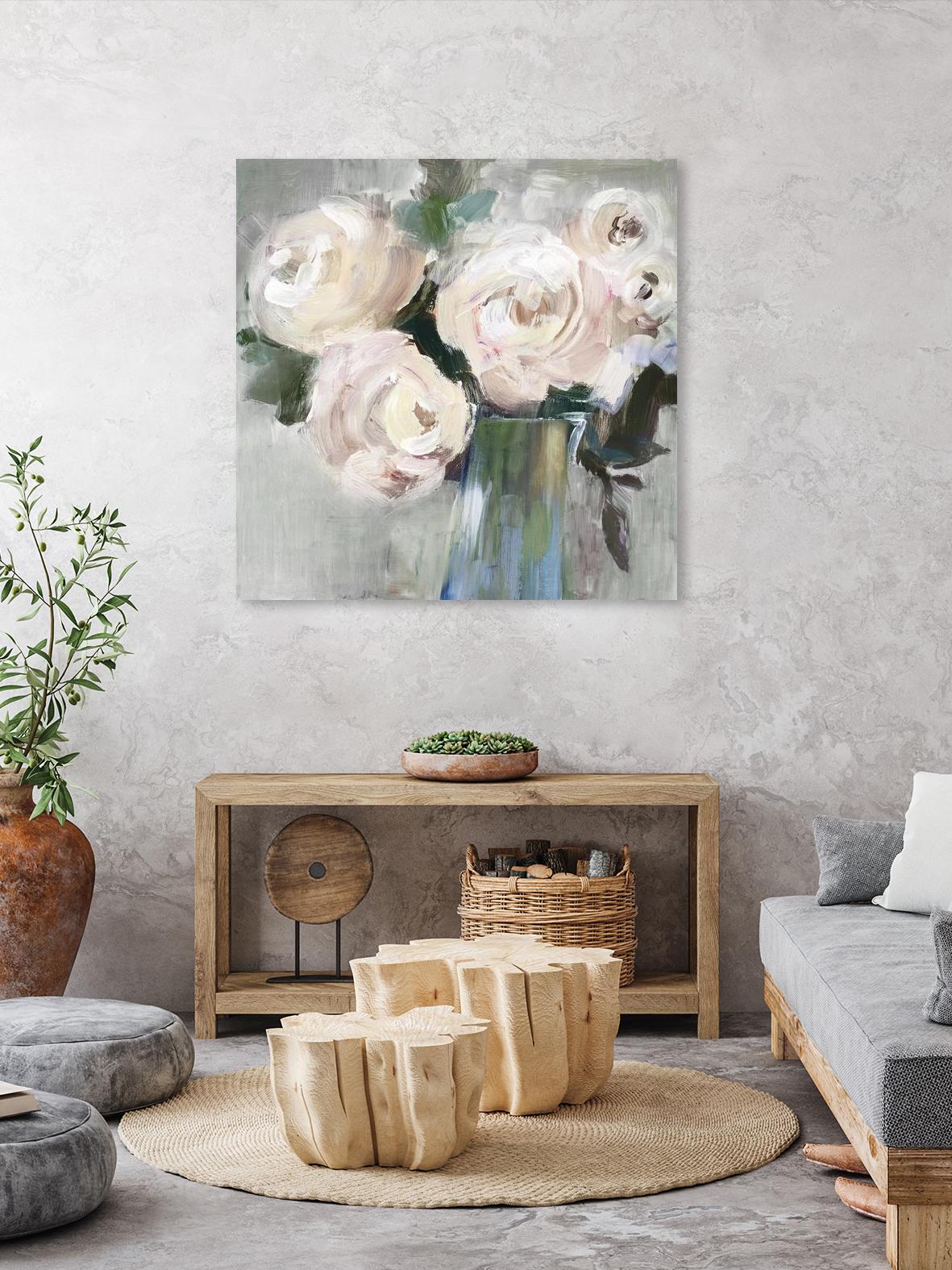 Pale Pink Bouquet II by Valeria Mravyan on GIANT ART - green floral