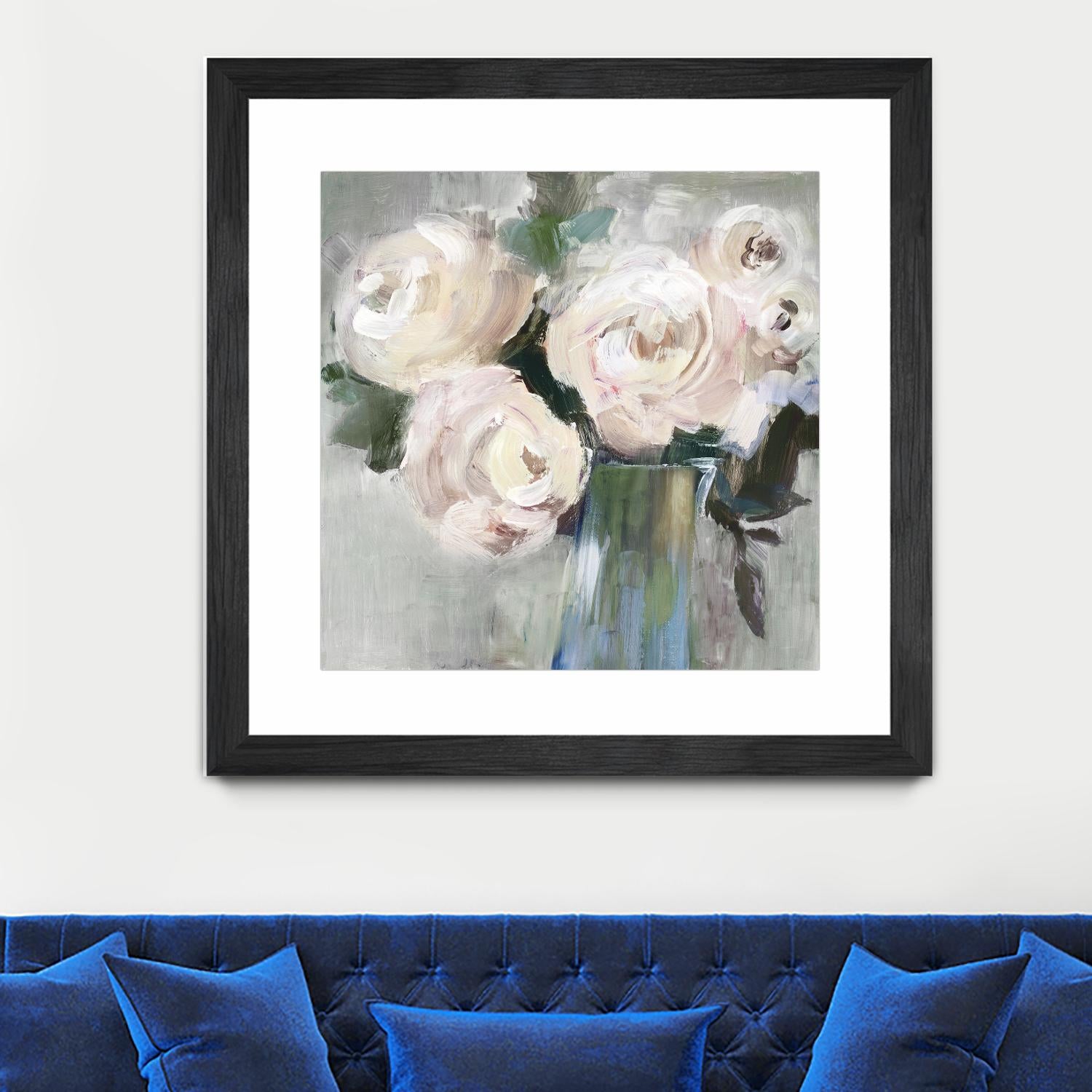 Pale Pink Bouquet II by Valeria Mravyan on GIANT ART - green floral