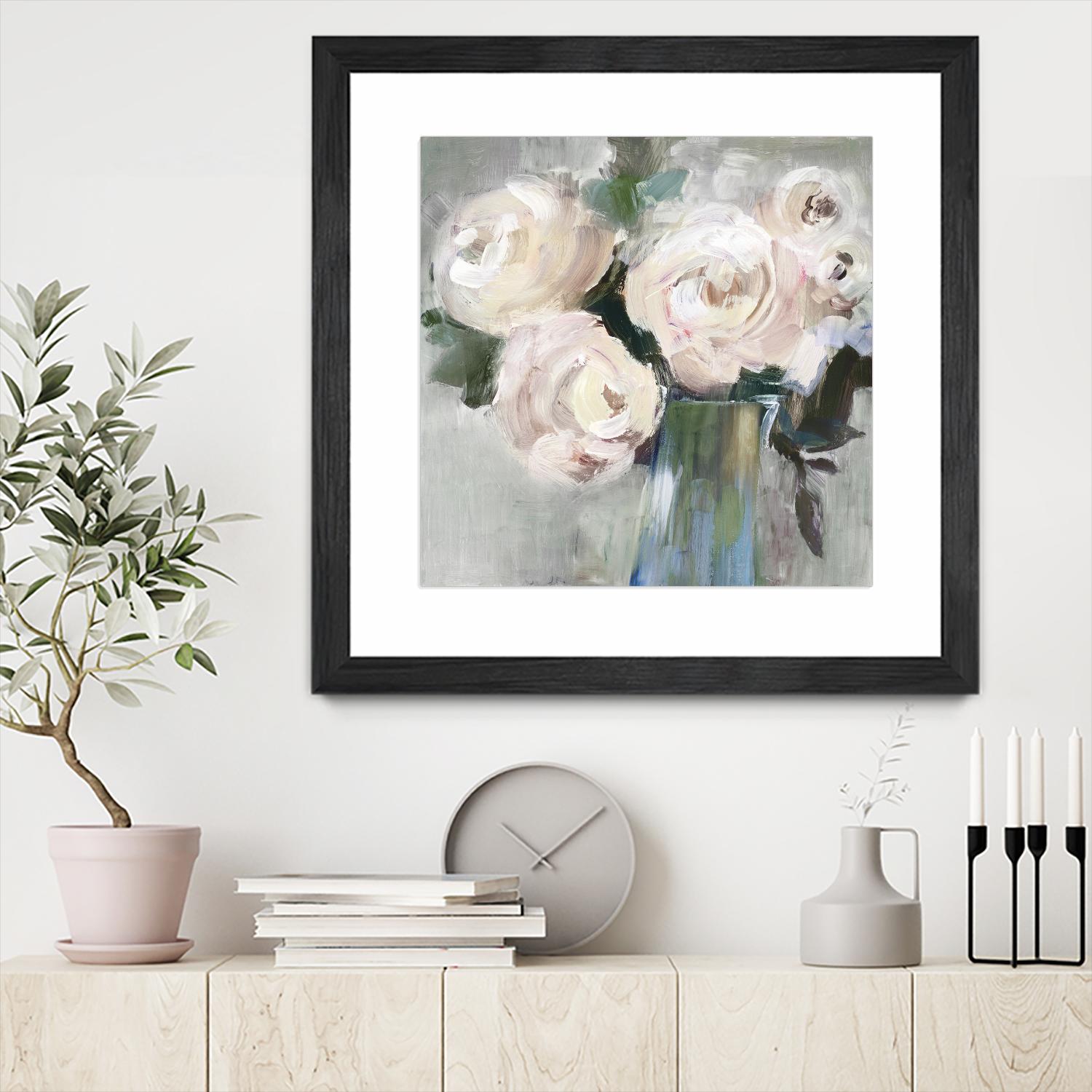 Pale Pink Bouquet II by Valeria Mravyan on GIANT ART - green floral
