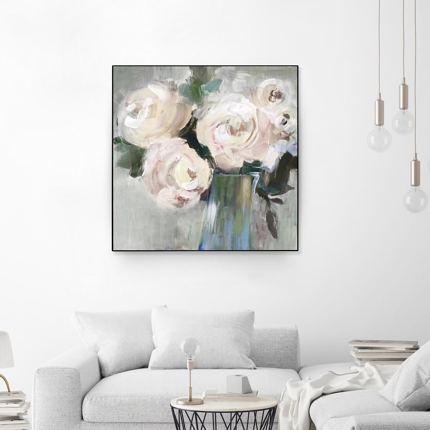 Pale Pink Bouquet II by Valeria Mravyan on GIANT ART - green floral