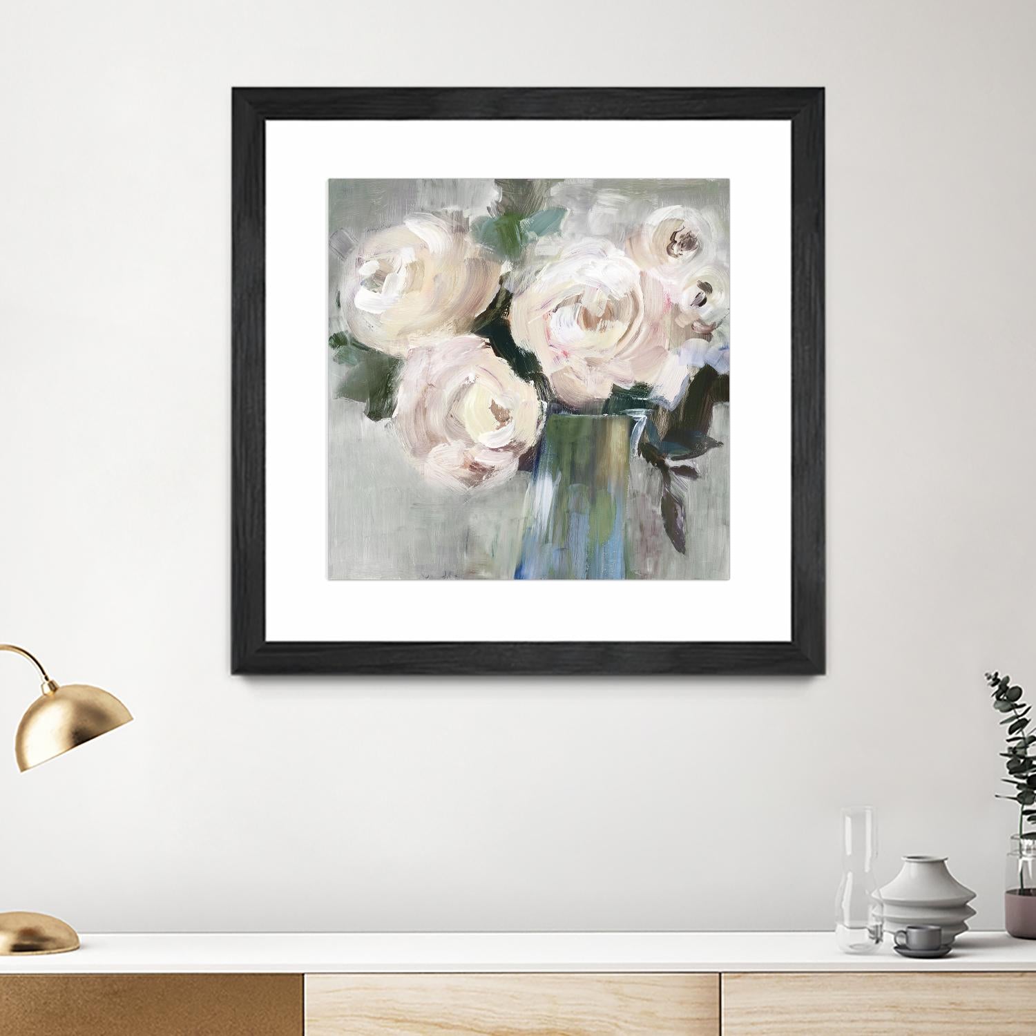 Pale Pink Bouquet II by Valeria Mravyan on GIANT ART - green floral