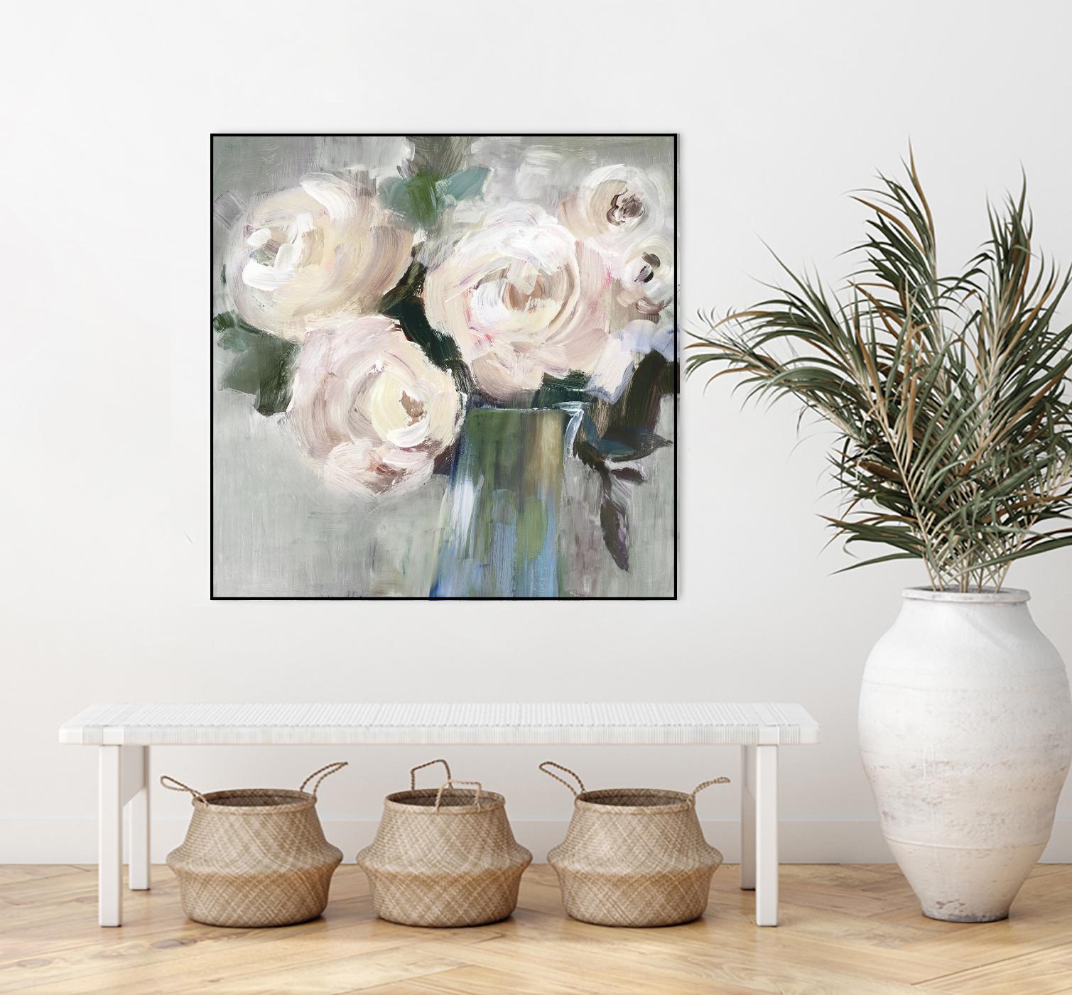 Pale Pink Bouquet II by Valeria Mravyan on GIANT ART - green floral